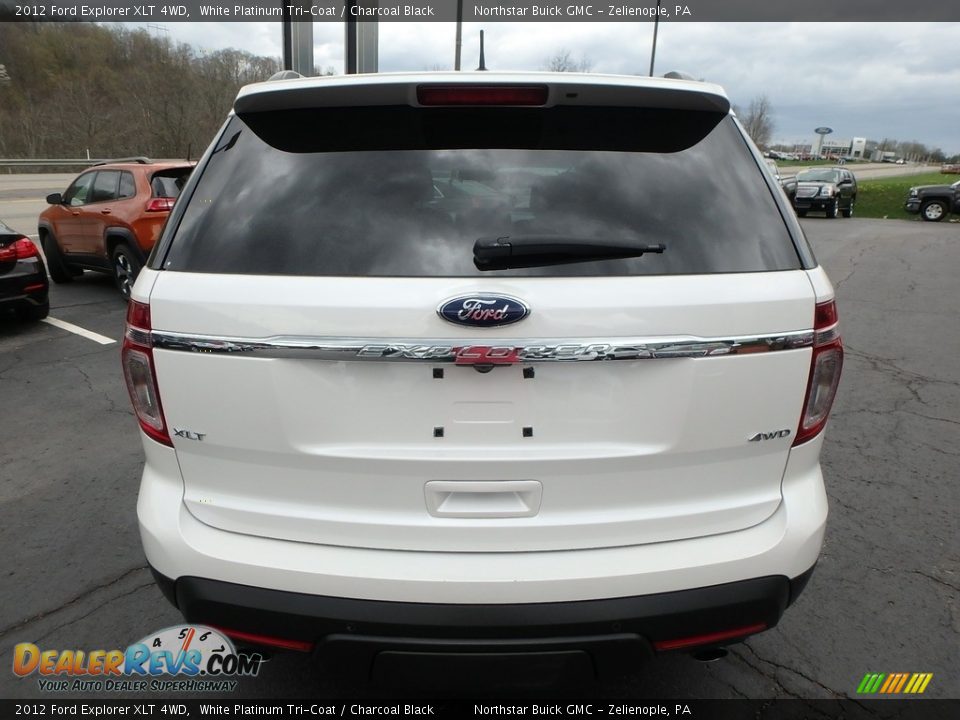 2012 Ford Explorer XLT 4WD White Platinum Tri-Coat / Charcoal Black Photo #11