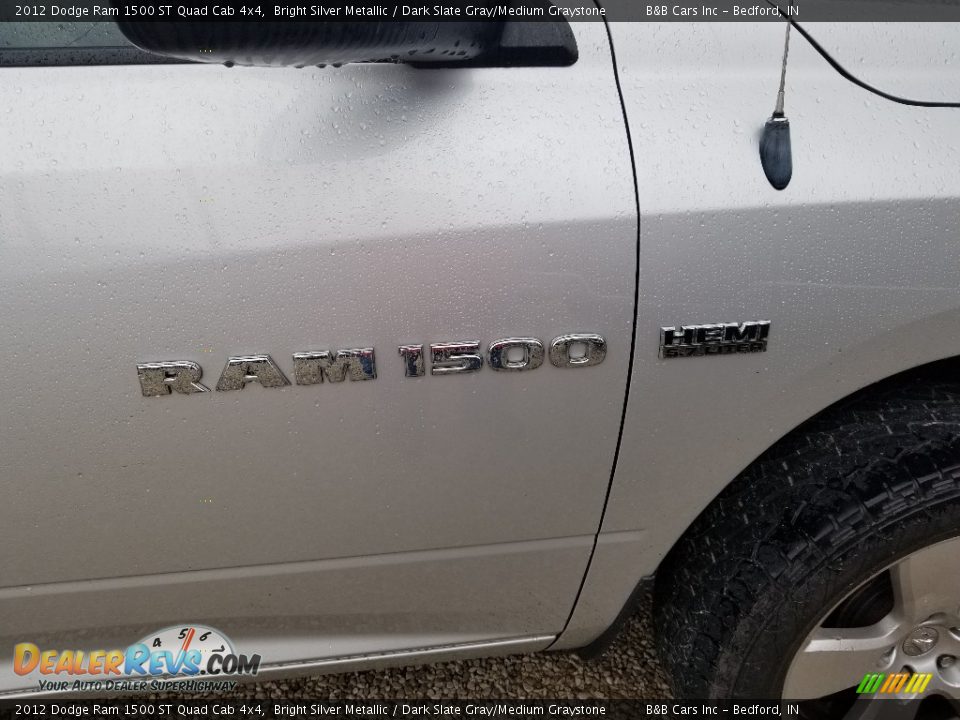 2012 Dodge Ram 1500 ST Quad Cab 4x4 Bright Silver Metallic / Dark Slate Gray/Medium Graystone Photo #8