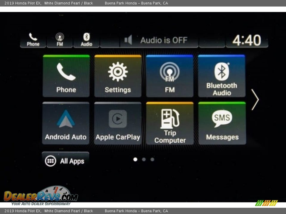 2019 Honda Pilot EX White Diamond Pearl / Black Photo #34
