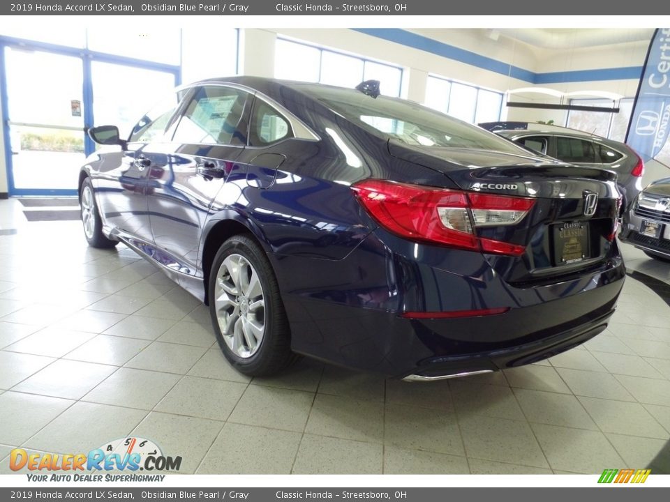 2019 Honda Accord LX Sedan Obsidian Blue Pearl / Gray Photo #7