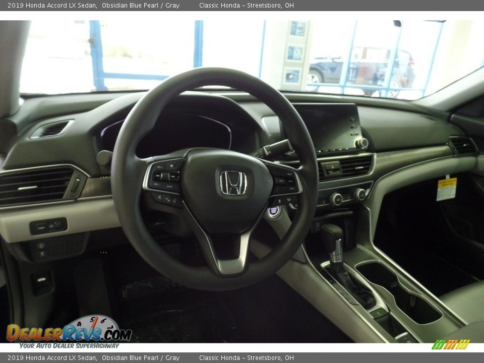 2019 Honda Accord LX Sedan Obsidian Blue Pearl / Gray Photo #9