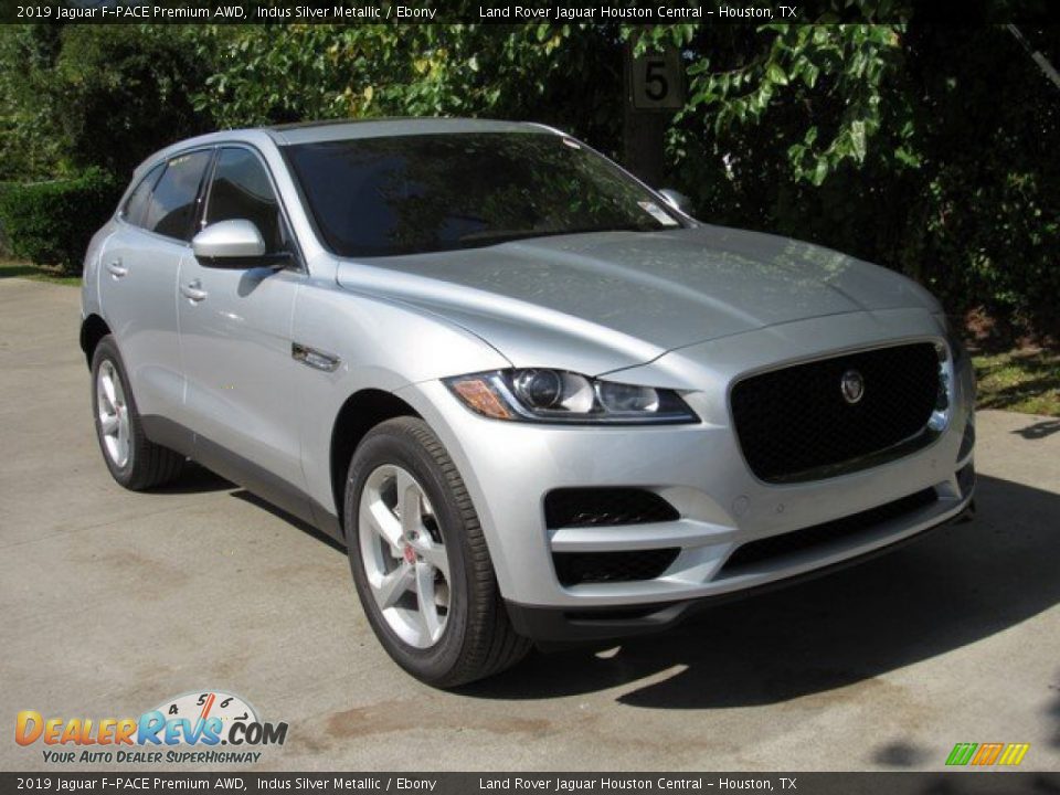 2019 Jaguar F-PACE Premium AWD Indus Silver Metallic / Ebony Photo #2