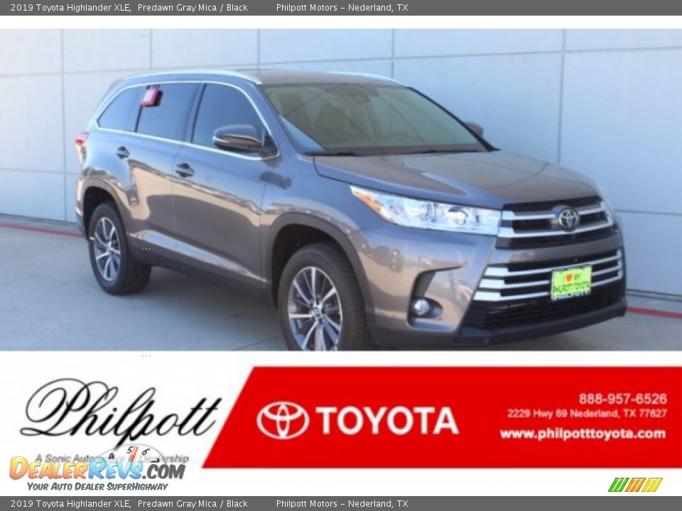 2019 Toyota Highlander XLE Predawn Gray Mica / Black Photo #1