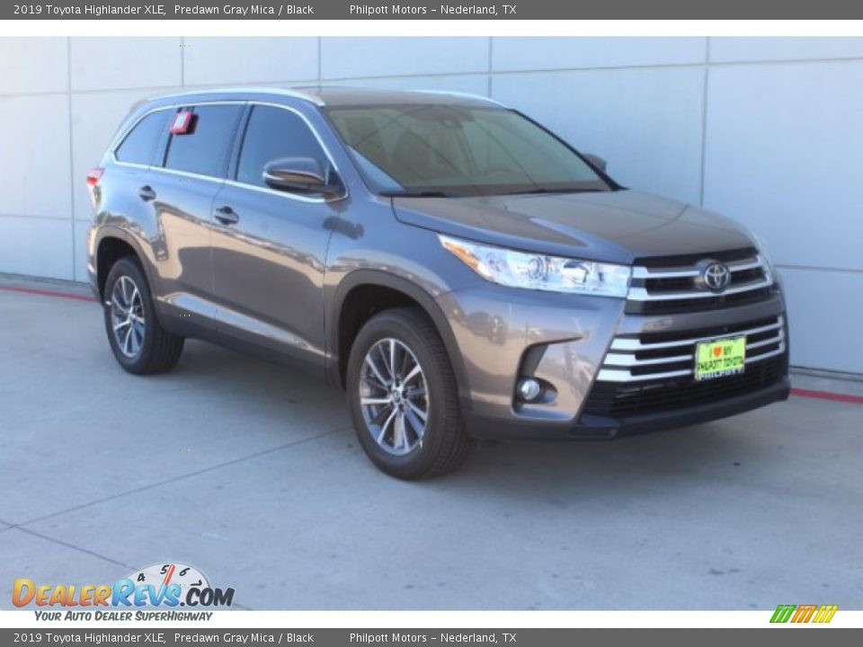 2019 Toyota Highlander XLE Predawn Gray Mica / Black Photo #2