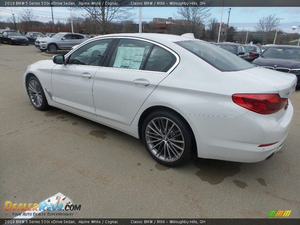 2019 BMW 5 Series 530i xDrive Sedan Alpine White / Cognac Photo #5