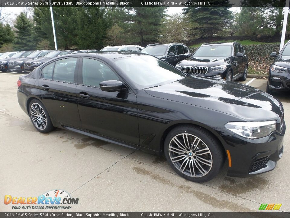 2019 BMW 5 Series 530i xDrive Sedan Black Sapphire Metallic / Black Photo #1