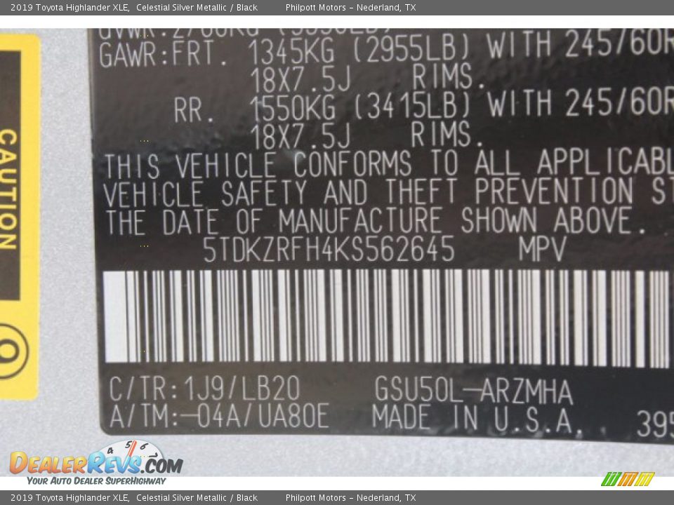 2019 Toyota Highlander XLE Celestial Silver Metallic / Black Photo #25