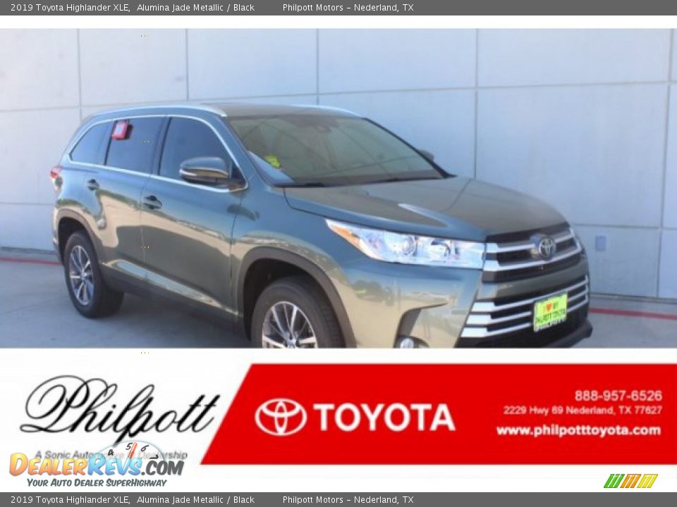 2019 Toyota Highlander XLE Alumina Jade Metallic / Black Photo #1