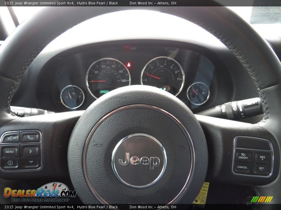 2015 Jeep Wrangler Unlimited Sport 4x4 Hydro Blue Pearl / Black Photo #5