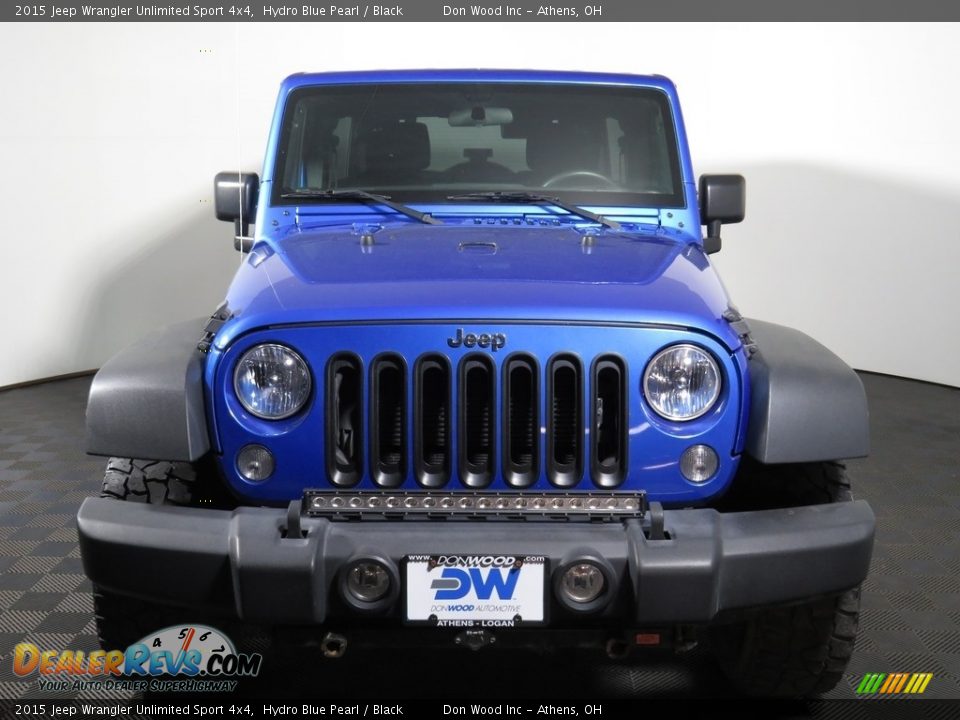 2015 Jeep Wrangler Unlimited Sport 4x4 Hydro Blue Pearl / Black Photo #13