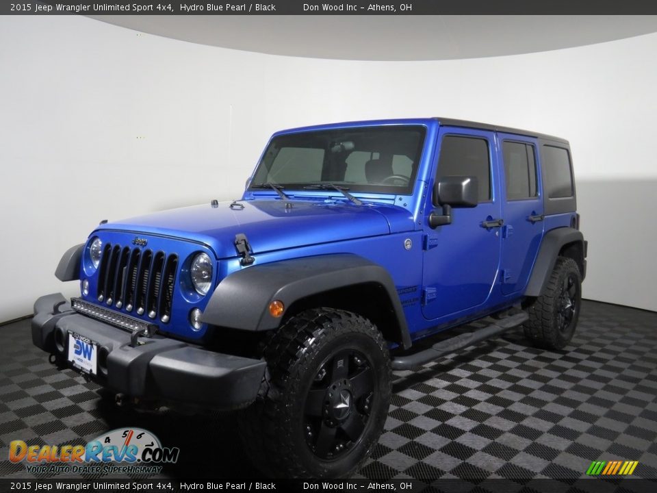 2015 Jeep Wrangler Unlimited Sport 4x4 Hydro Blue Pearl / Black Photo #14