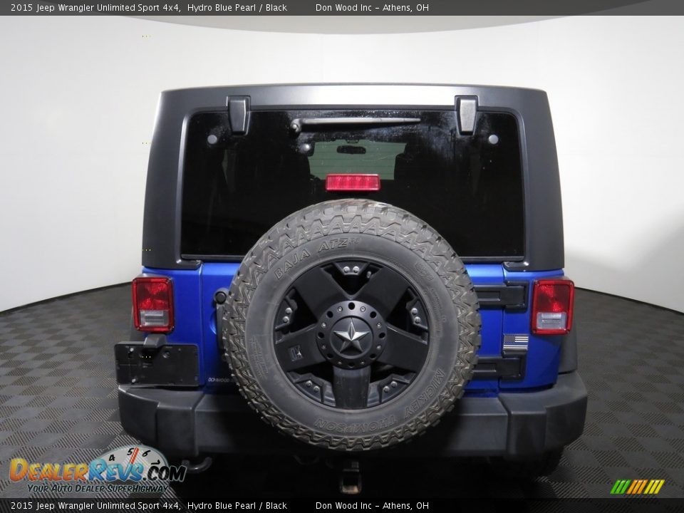 2015 Jeep Wrangler Unlimited Sport 4x4 Hydro Blue Pearl / Black Photo #16
