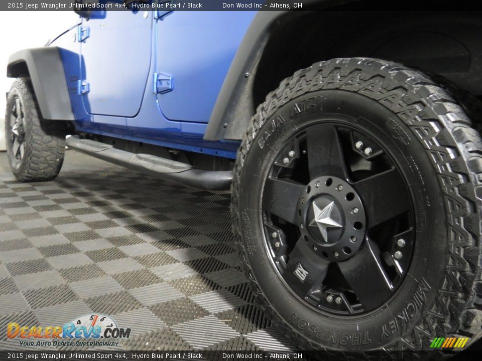 2015 Jeep Wrangler Unlimited Sport 4x4 Hydro Blue Pearl / Black Photo #27