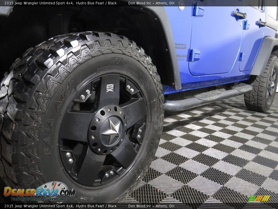 2015 Jeep Wrangler Unlimited Sport 4x4 Hydro Blue Pearl / Black Photo #28