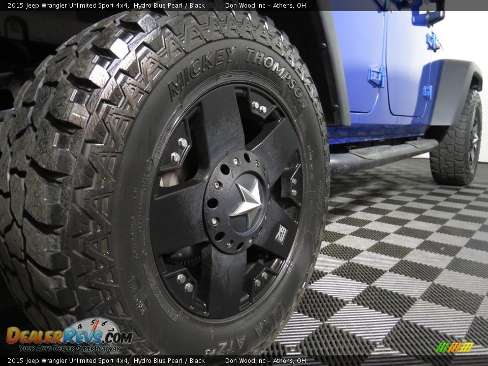 2015 Jeep Wrangler Unlimited Sport 4x4 Hydro Blue Pearl / Black Photo #29