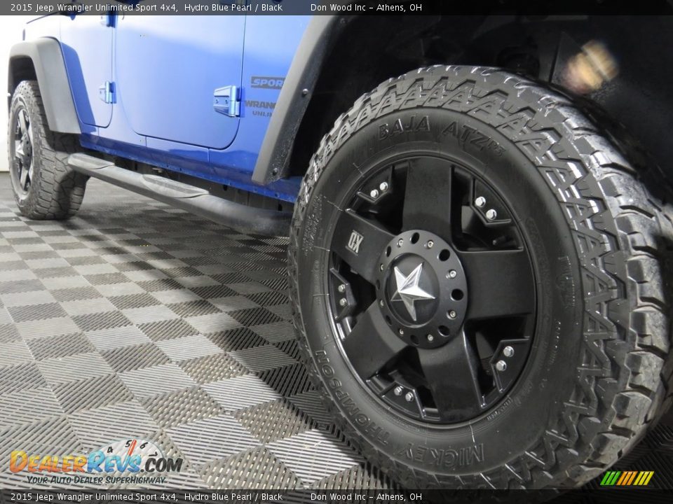2015 Jeep Wrangler Unlimited Sport 4x4 Hydro Blue Pearl / Black Photo #30
