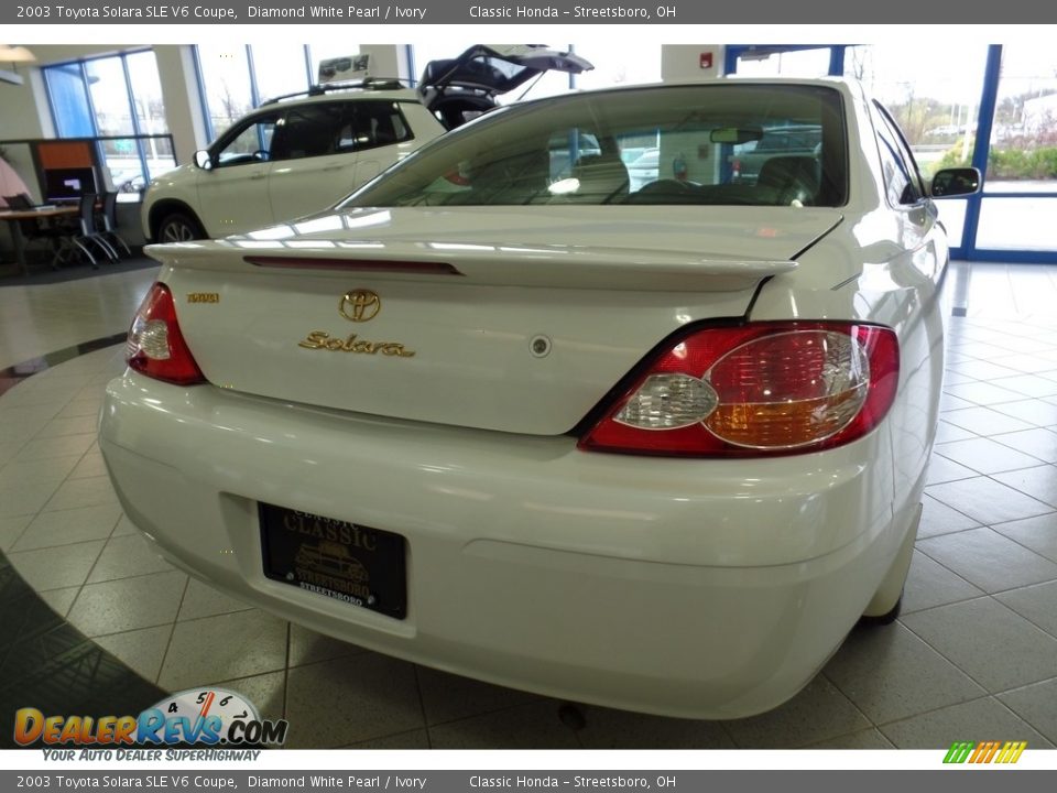2003 Toyota Solara SLE V6 Coupe Diamond White Pearl / Ivory Photo #10
