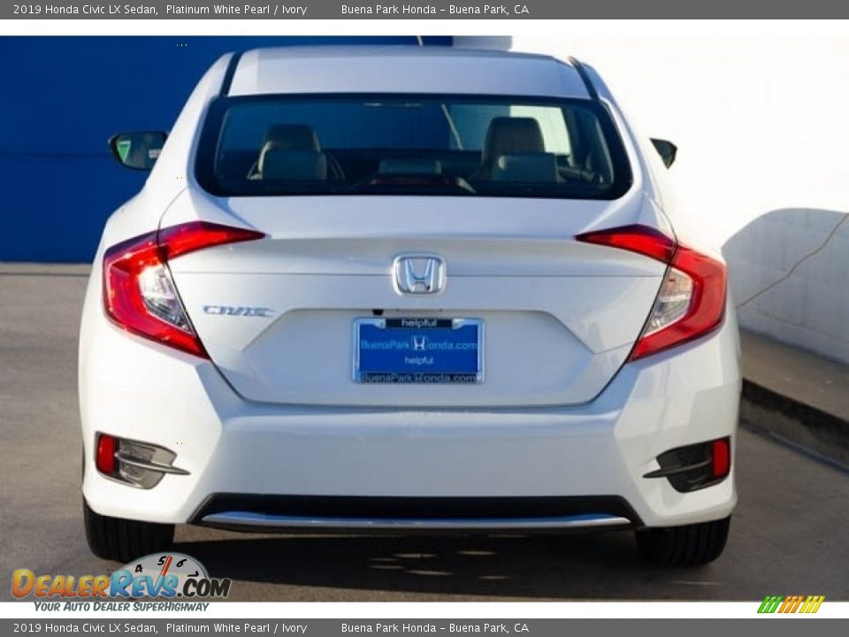 2019 Honda Civic LX Sedan Platinum White Pearl / Ivory Photo #6