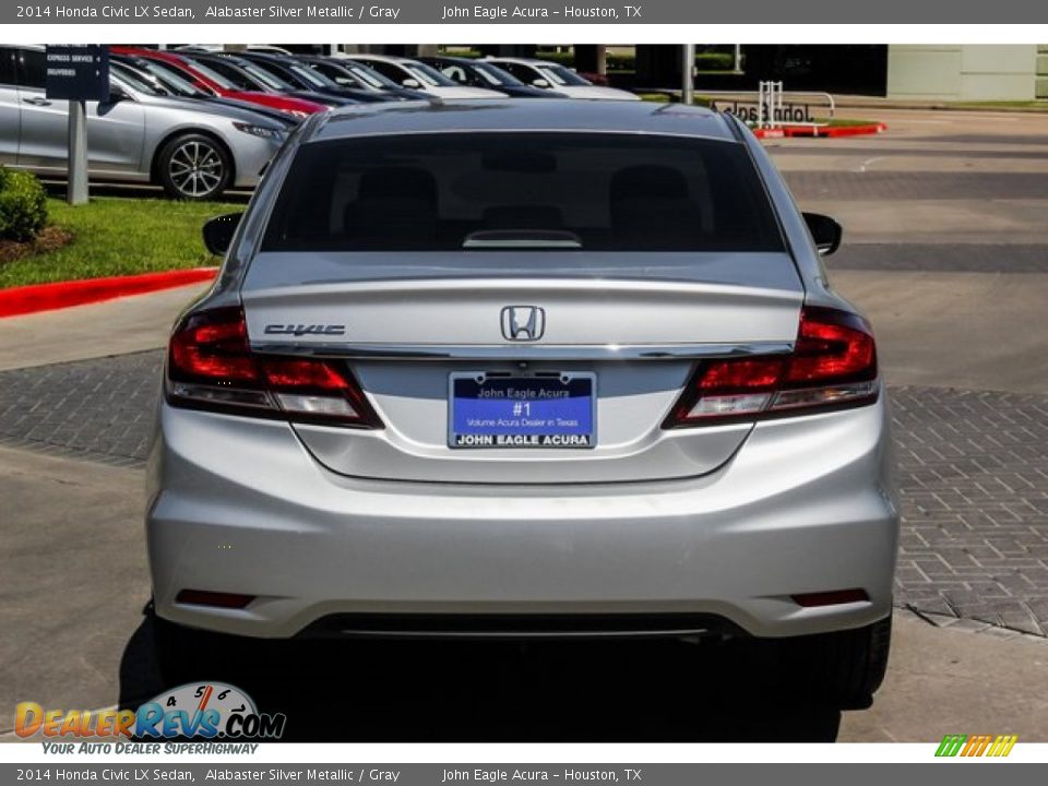 2014 Honda Civic LX Sedan Alabaster Silver Metallic / Gray Photo #6