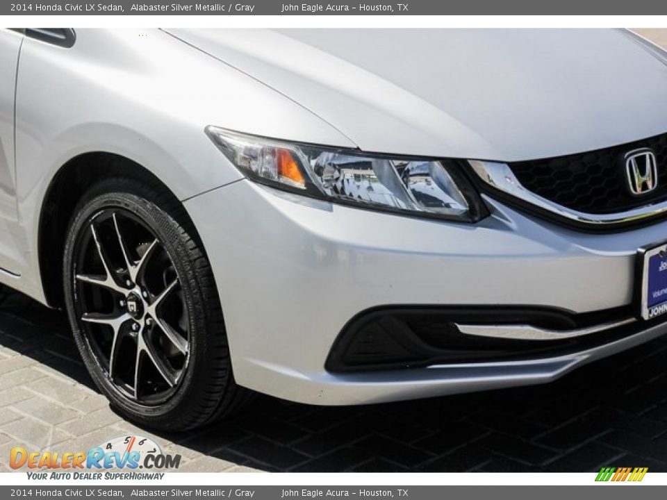 2014 Honda Civic LX Sedan Alabaster Silver Metallic / Gray Photo #12