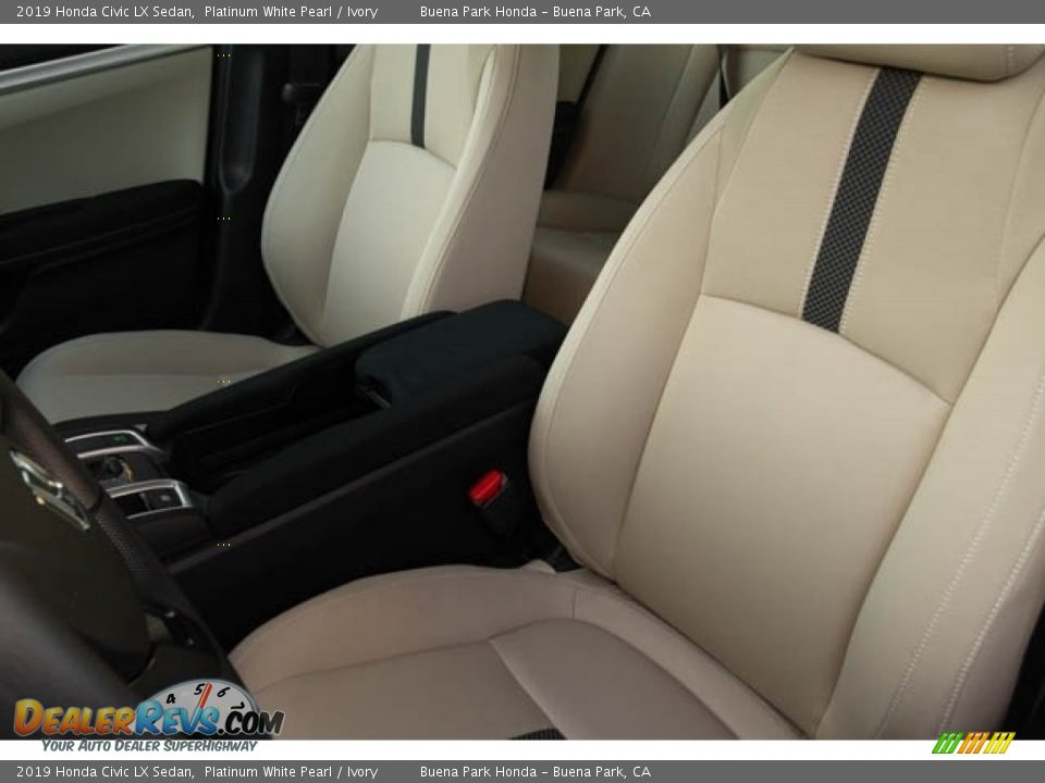 2019 Honda Civic LX Sedan Platinum White Pearl / Ivory Photo #23