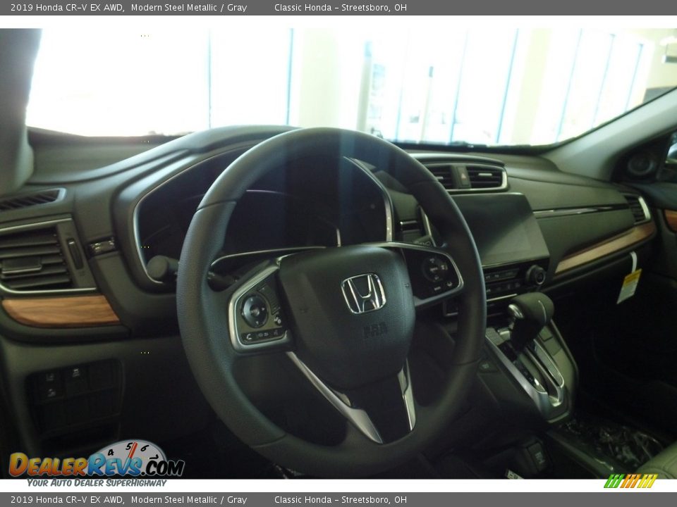 2019 Honda CR-V EX AWD Modern Steel Metallic / Gray Photo #7