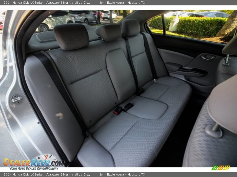 2014 Honda Civic LX Sedan Alabaster Silver Metallic / Gray Photo #24