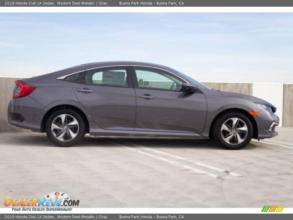 2019 Honda Civic LX Sedan Modern Steel Metallic / Gray Photo #9