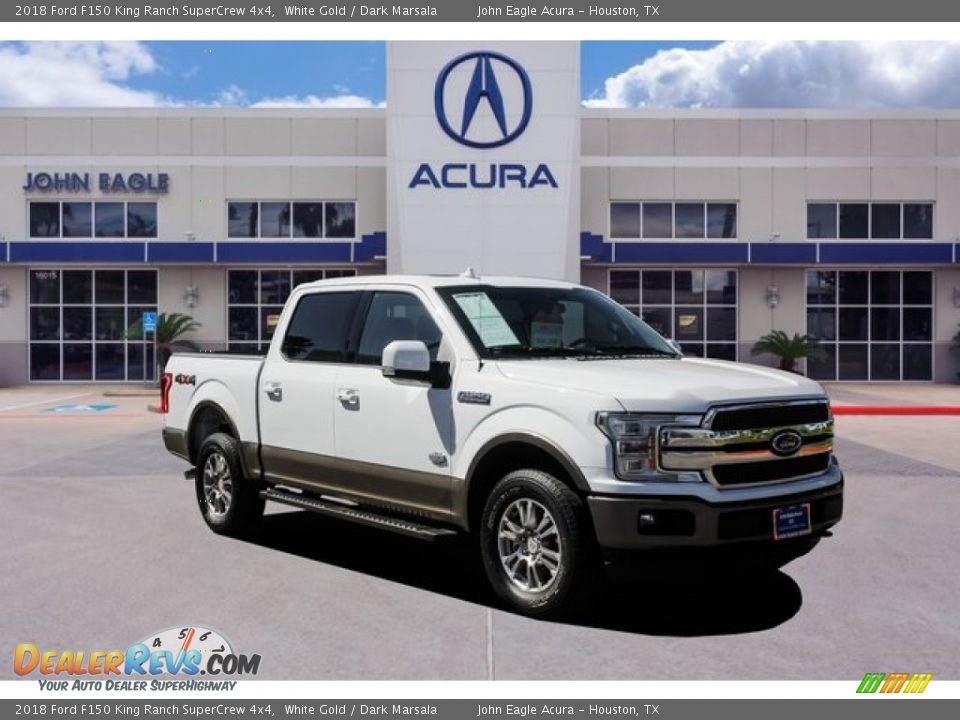 2018 Ford F150 King Ranch SuperCrew 4x4 White Gold / Dark Marsala Photo #1