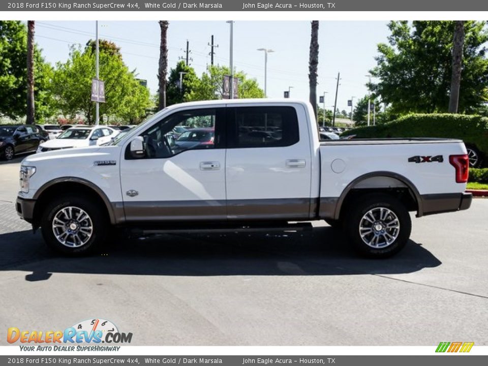 2018 Ford F150 King Ranch SuperCrew 4x4 White Gold / Dark Marsala Photo #4