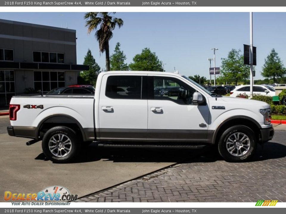 2018 Ford F150 King Ranch SuperCrew 4x4 White Gold / Dark Marsala Photo #8