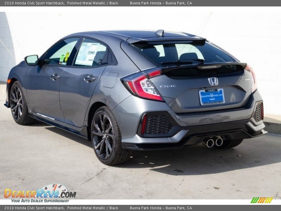 2019 Honda Civic Sport Hatchback Polished Metal Metallic / Black Photo #2