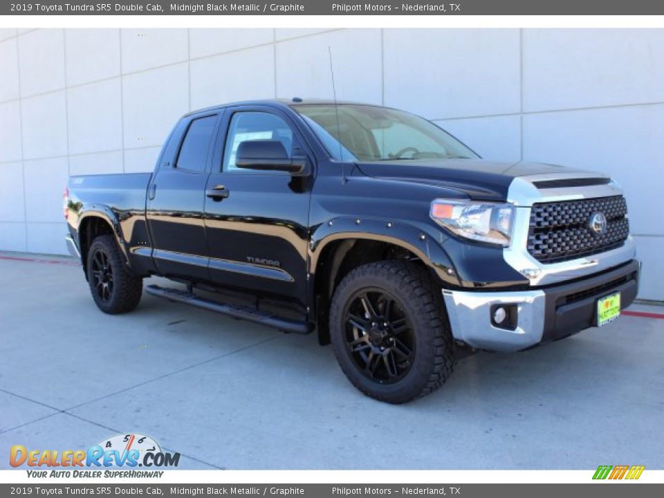 2019 Toyota Tundra SR5 Double Cab Midnight Black Metallic / Graphite Photo #2