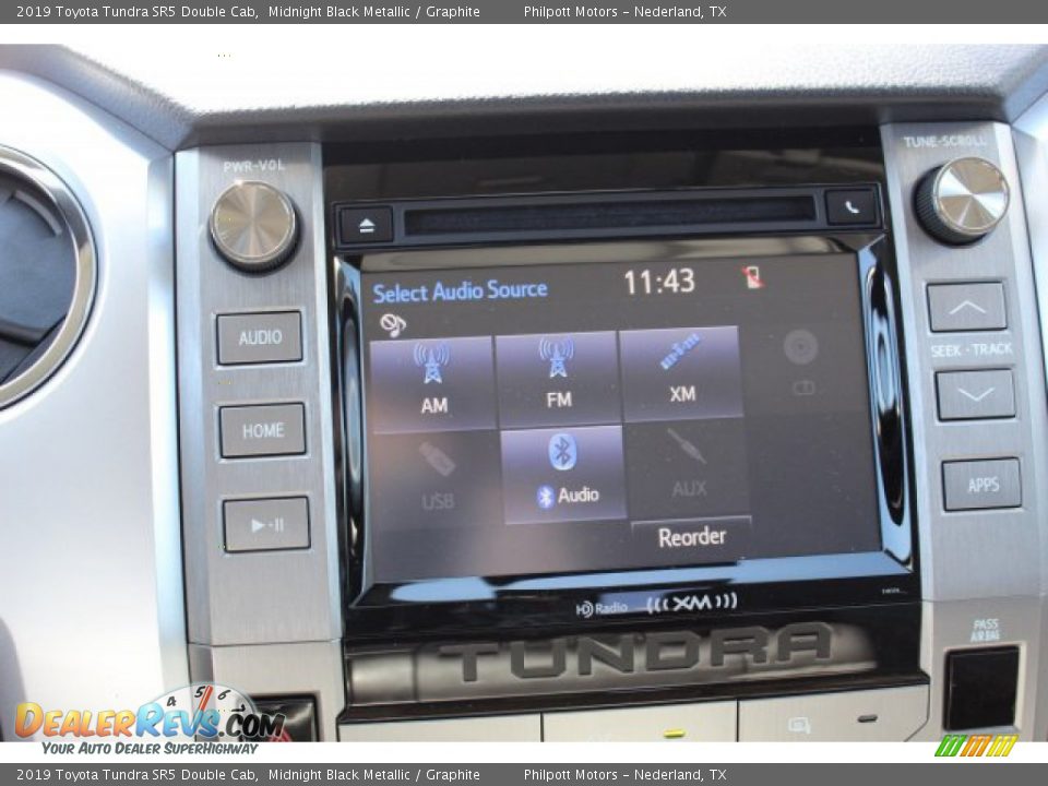 2019 Toyota Tundra SR5 Double Cab Midnight Black Metallic / Graphite Photo #11