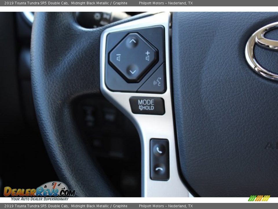 2019 Toyota Tundra SR5 Double Cab Midnight Black Metallic / Graphite Photo #13