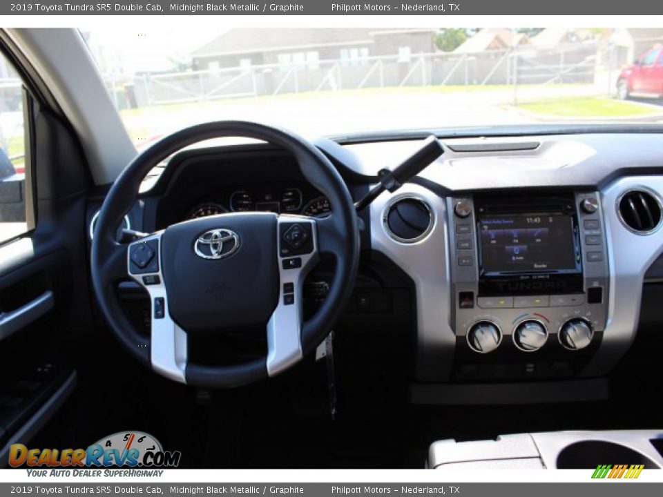 2019 Toyota Tundra SR5 Double Cab Midnight Black Metallic / Graphite Photo #17