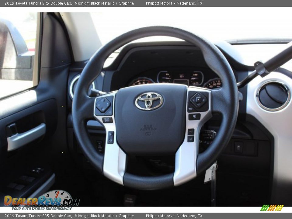 2019 Toyota Tundra SR5 Double Cab Midnight Black Metallic / Graphite Photo #18