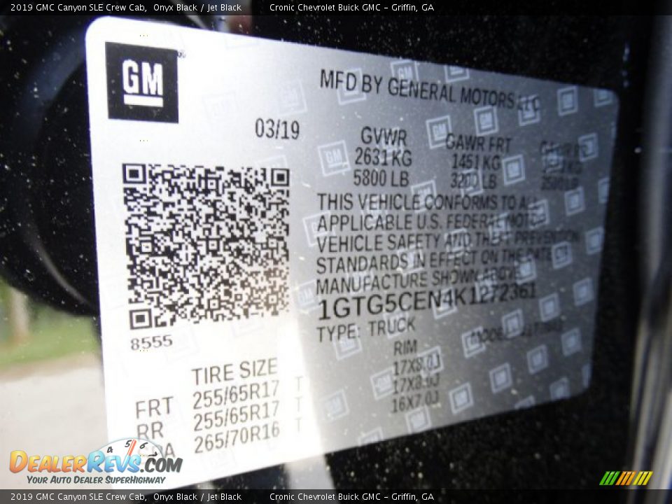 2019 GMC Canyon SLE Crew Cab Onyx Black / Jet Black Photo #31