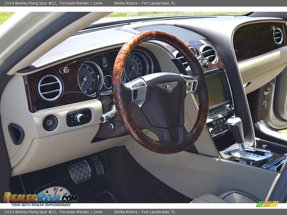 2014 Bentley Flying Spur W12 Porcelain Metallic / Linen Photo #27