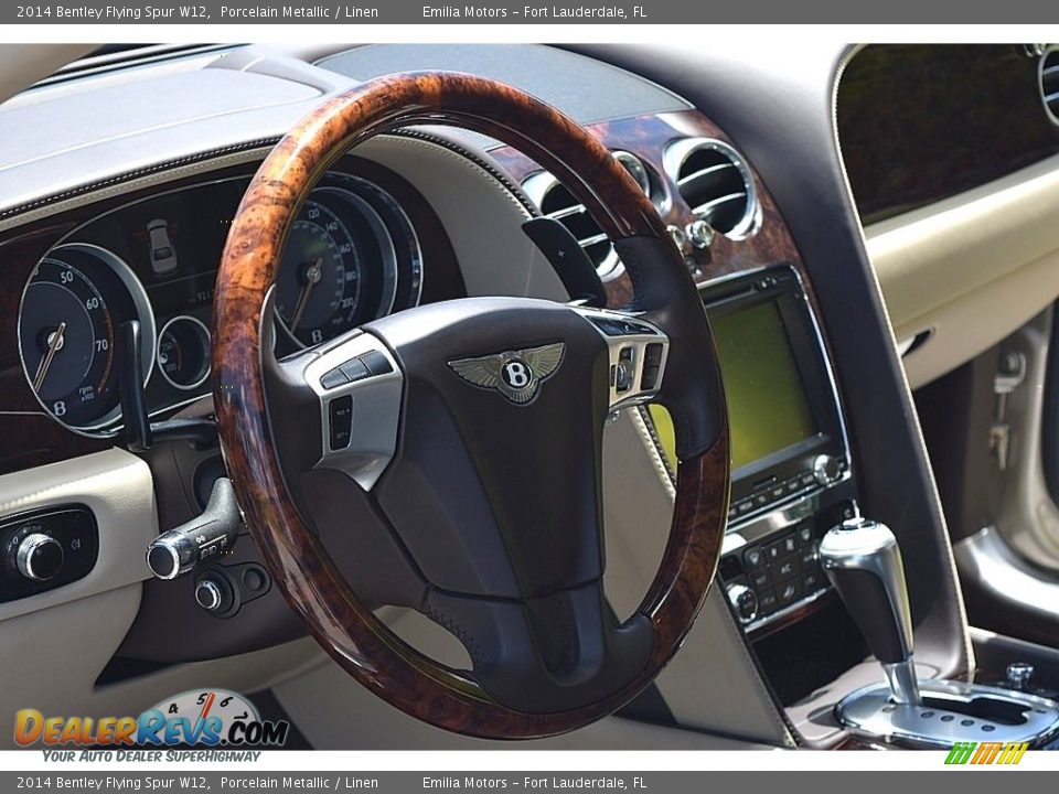 2014 Bentley Flying Spur W12 Porcelain Metallic / Linen Photo #28