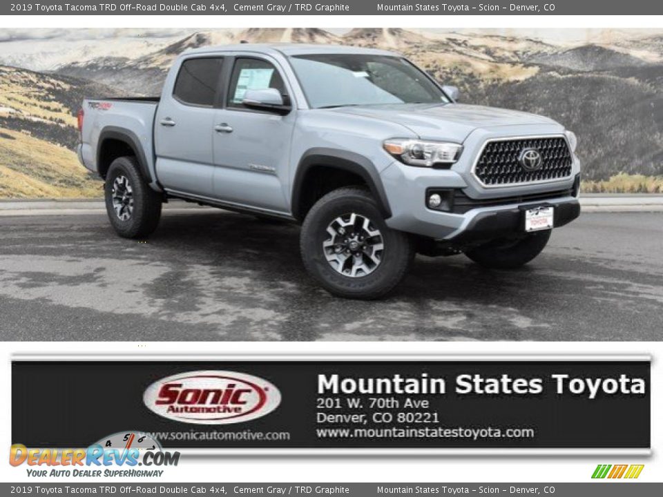 2019 Toyota Tacoma TRD Off-Road Double Cab 4x4 Cement Gray / TRD Graphite Photo #1
