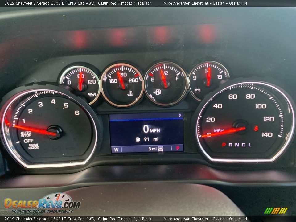 2019 Chevrolet Silverado 1500 LT Crew Cab 4WD Cajun Red Tintcoat / Jet Black Photo #14