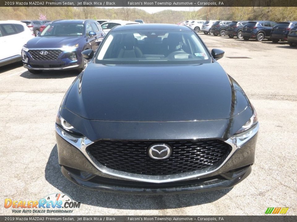 2019 Mazda MAZDA3 Premium Sedan Jet Black Mica / Black Photo #4