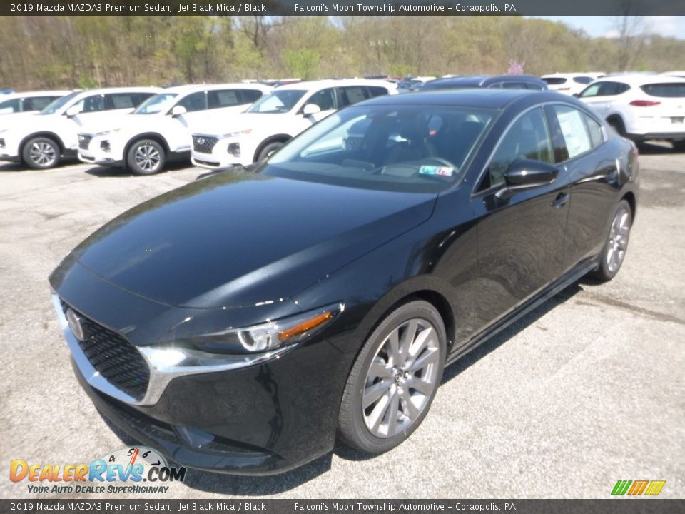 2019 Mazda MAZDA3 Premium Sedan Jet Black Mica / Black Photo #5