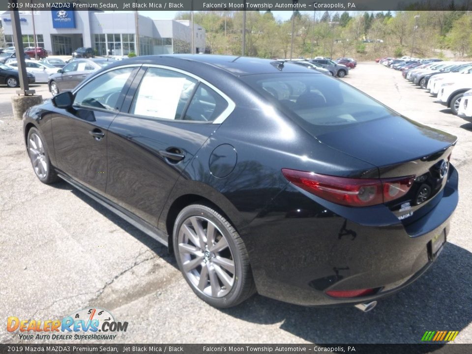 2019 Mazda MAZDA3 Premium Sedan Jet Black Mica / Black Photo #6