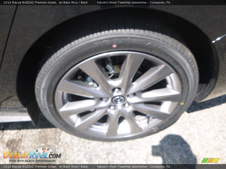 2019 Mazda MAZDA3 Premium Sedan Jet Black Mica / Black Photo #7