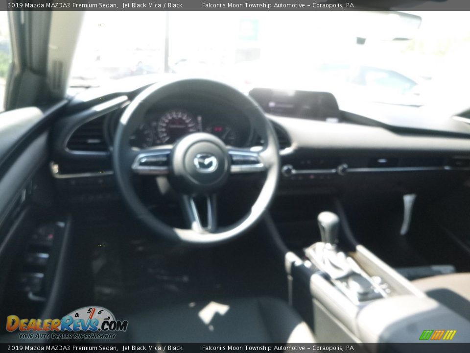 2019 Mazda MAZDA3 Premium Sedan Jet Black Mica / Black Photo #9