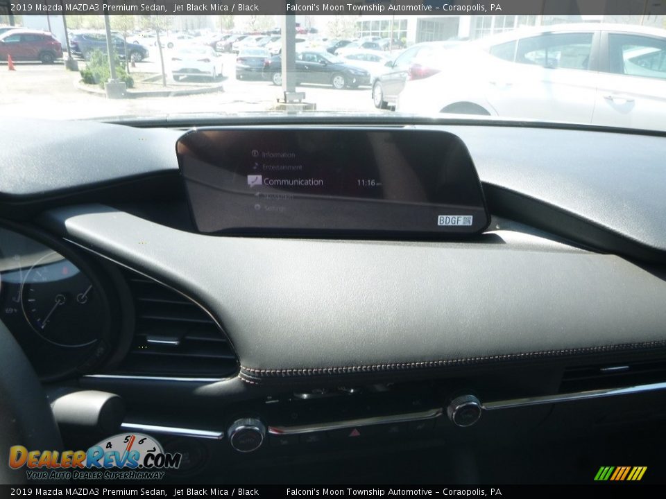 2019 Mazda MAZDA3 Premium Sedan Jet Black Mica / Black Photo #14