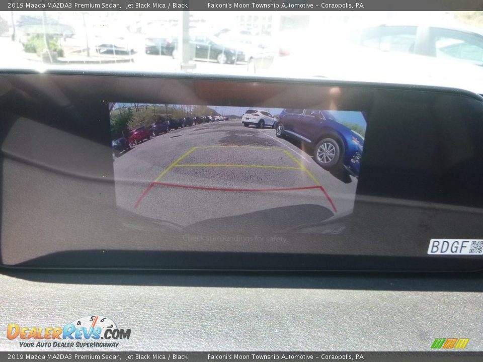 2019 Mazda MAZDA3 Premium Sedan Jet Black Mica / Black Photo #15
