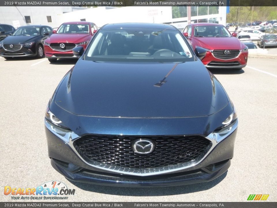 2019 Mazda MAZDA3 Premium Sedan Deep Crystal Blue Mica / Black Photo #4